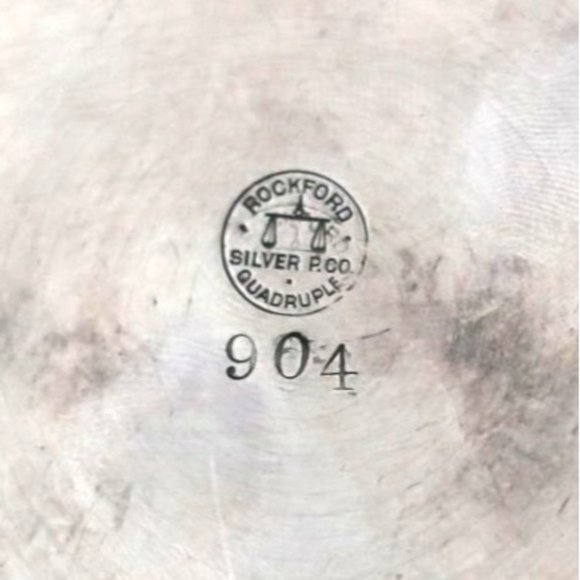 Antique Rockford Silver Co Serving Dish Ornate Silver Plate 904 Missing Strainer - Picture 8 of 8